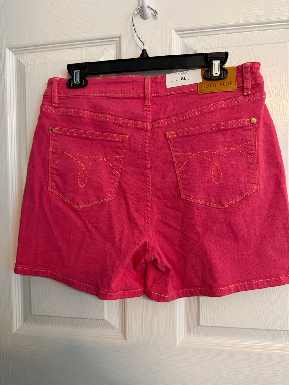 Judy Blue Hot Pink High Waisted Denim Shorts - Size XL NWT - Picture 4 of 5